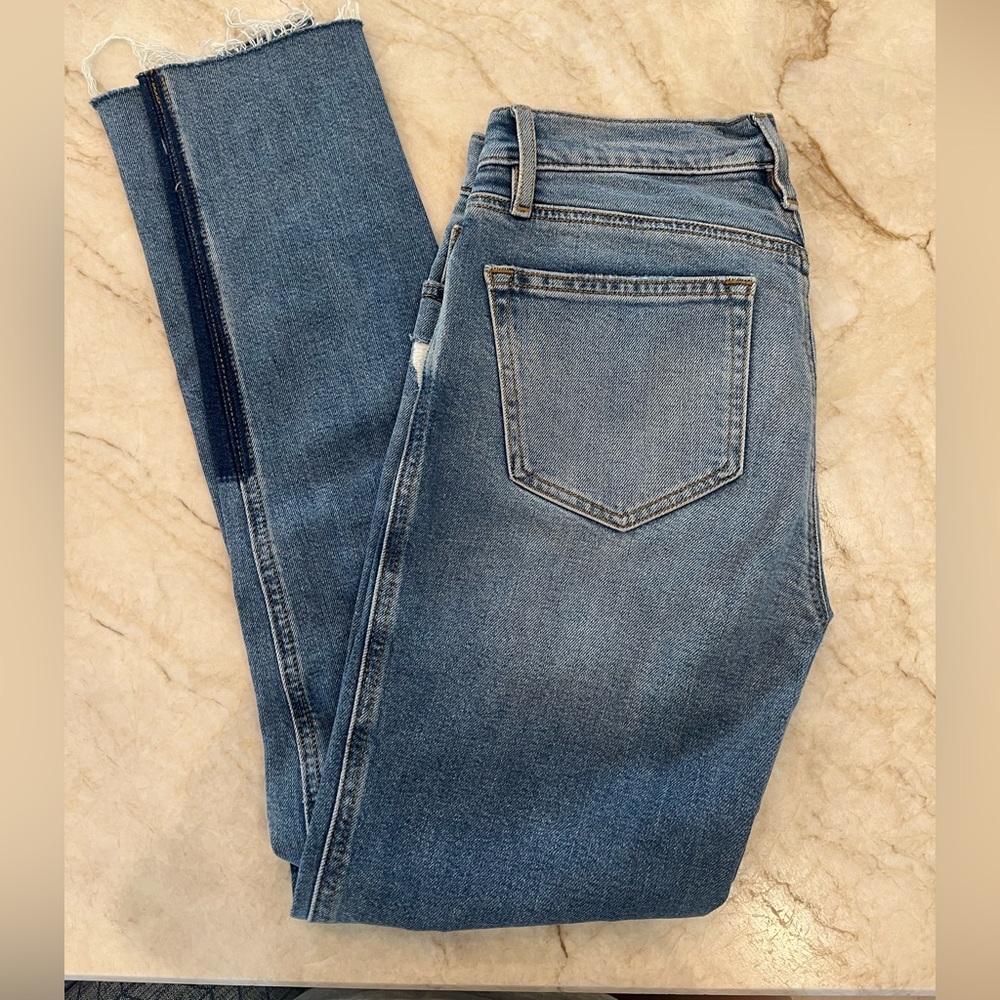 Lou & Grey Patchwork Denim with Fraying